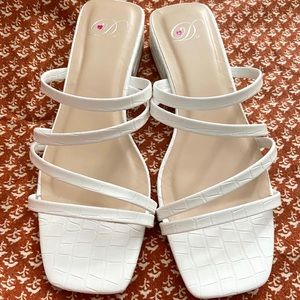 White sandals